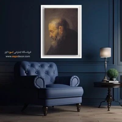 نقاشی نور و سایه رامبراند - مطالعه یک پیرمرد – تابلو نقاشی رامبراند - اسپو دکور