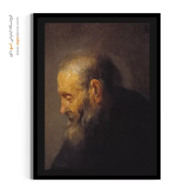 نقاشی نور و سایه رامبراند - مطالعه یک پیرمرد – تابلو نقاشی رامبراند - اسپو دکور