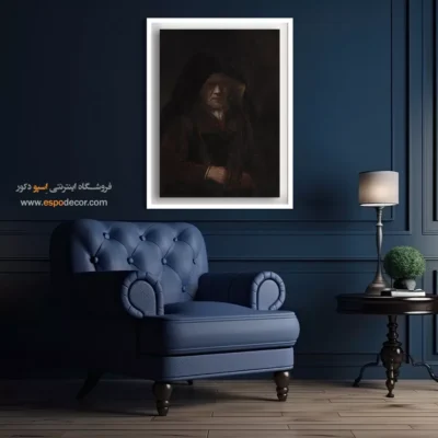 تابلو نقاشی پرتره زن - یک پیرزن – تابلو نقاشی رامبراند - اسپو دکور