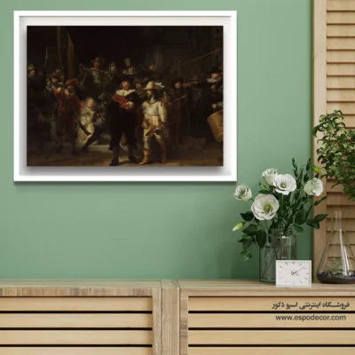 تابلو نقاشی معروف گشت شبانه - نگهبان شب – تابلو نقاشی رامبراند - اسپو دکور