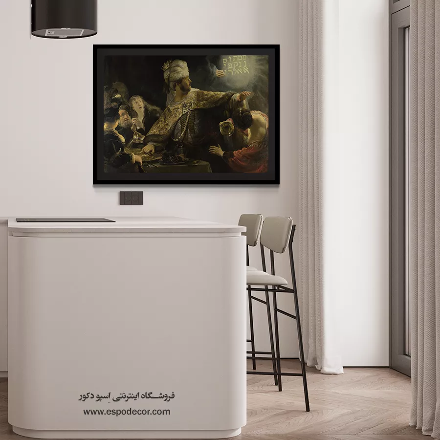 تابلو ضیافت بلشصر - ضیافت بلشصر – تابلو نقاشی رامبراند - اسپو دکور