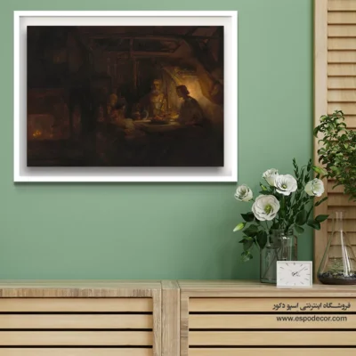 تابلو بوم مقاوم - فیلمون و باوسیس – تابلو نقاشی رامبراند - اسپو دکور