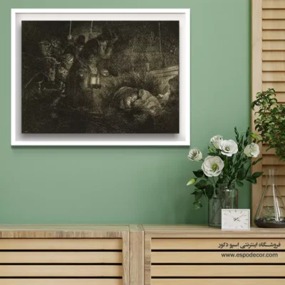 تابلو دکوراتیو قدیمی - ستایش شبانان – تابلو نقاشی رامبراند - اسپو دکور
