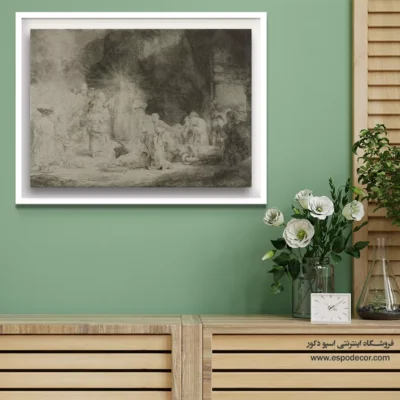 تابلو با کیفیت - مسیح در حال شفای بیماران – تابلو نقاشی رامبراند - اسپو دکور