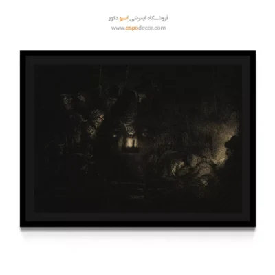 تابلو نقاشی فیگور - ستایش شبانان – تابلو نقاشی رامبراند - اسپو دکور