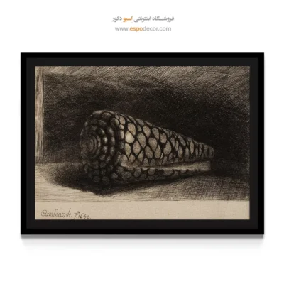 تابلو دکوراتیو دیوارهای تیره - پوسته – تابلو نقاشی رامبراند - اسپو دکور