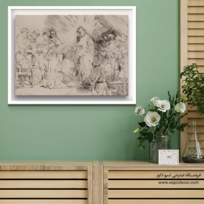 نقاشی حواریون مسیح - ظهور مسیح بر حواریون – تابلو نقاشی رامبراند - اسپو دکور