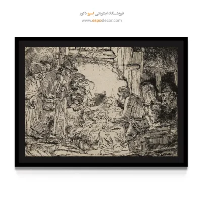 قیمت چاپ نقاشی روی کنواس - ستایش شبانان – تابلو نقاشی رامبراند - اسپو دکور