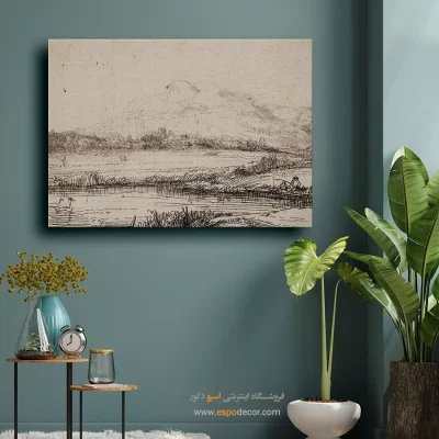 نقاشی پرتره با بکگراند تیره