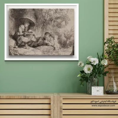 فروشگاه تابلو نقاشی استادان اروپایی - فلوت نواز – تابلو نقاشی رامبراند - اسپو دکور