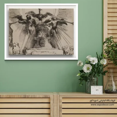 تابلو دکوراتیو برای کلکسیونرها - ققنوس یا مجسمه سرنگون شده – تابلو نقاشی رامبراند - اسپو دکور