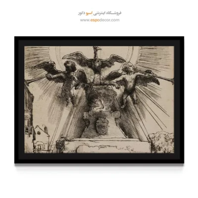 تابلو دکوراتیو برای کلکسیونرها - ققنوس یا مجسمه سرنگون شده – تابلو نقاشی رامبراند - اسپو دکور