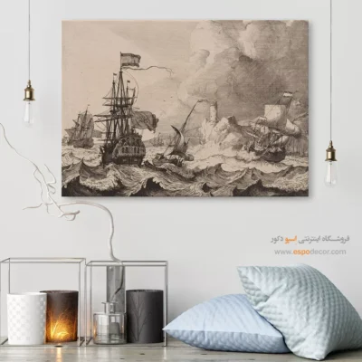 تابلو نقاشی کشتی - اسپو دکور