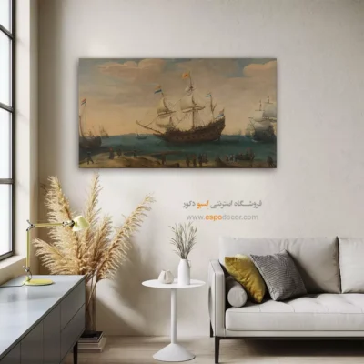تابلو نقاشی کشتی - اسپو دکور