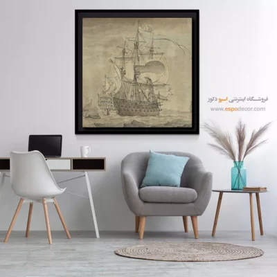تابلو نقاشی کشتی - اسپو دکور