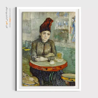 تابلو کلاسیک - آگوستینا سگاتوری در کافه دو تامبورن نشسته است – تابلو نقاشی های ون گوگ - اسپو دکور