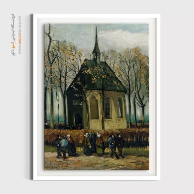 تابلو اتاق خواب - جماعتی که کلیسای را ترک می کند – تابلو نقاشی های ون گوگ - اسپو دکور