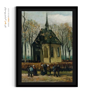 تابلو اتاق خواب - جماعتی که کلیسای را ترک می کند – تابلو نقاشی های ون گوگ - اسپو دکور