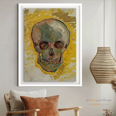 تابلو قاب دار - جمجمه – تابلو نقاشی های ون گوگ - اسپو دکور