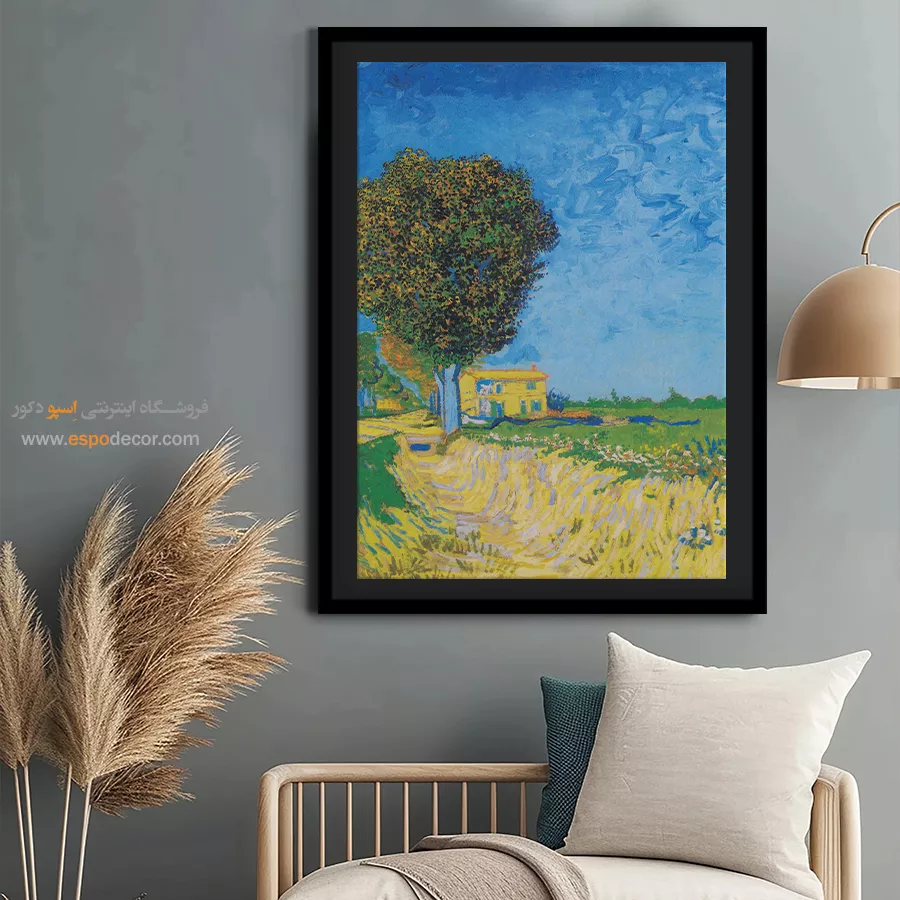 آثار ون گوگ - خیابان در آرل با خانهها – تابلو نقاشی های ون گوگ - اسپو دکور