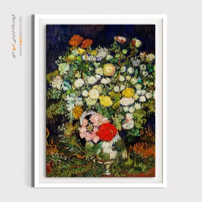 ونگوگ نقاش هلندی - دسته گل در گلدان – تابلو نقاشی های ون گوگ - اسپو دکور