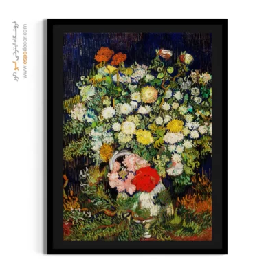 ونگوگ نقاش هلندی - دسته گل در گلدان – تابلو نقاشی های ون گوگ - اسپو دکور