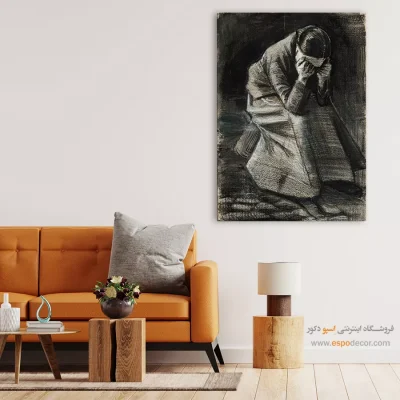 خرید تابلو نقاشی - زن گریان – تابلو نقاشی های ون گوگ - اسپو دکور