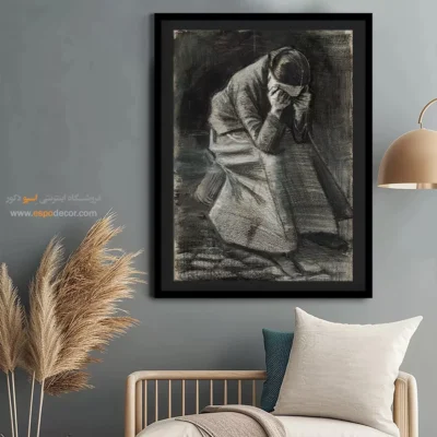 خرید تابلو نقاشی - زن گریان – تابلو نقاشی های ون گوگ - اسپو دکور