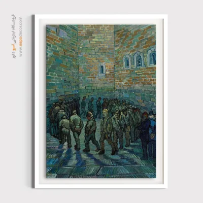 خرید تابلو ون گوگ - زندانیان در حال ورزش کردن – تابلو نقاشی های ون گوگ - اسپو دکور