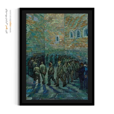 خرید تابلو ون گوگ - زندانیان در حال ورزش کردن – تابلو نقاشی های ون گوگ - اسپو دکور