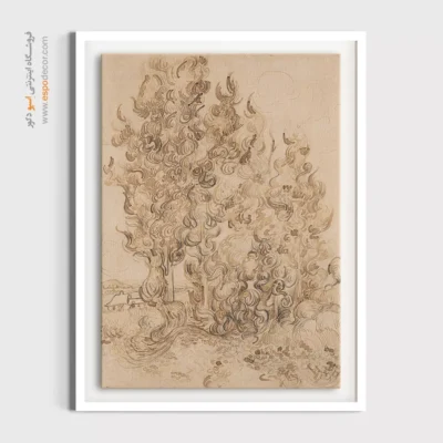 نقاشی از سرو - سرو – تابلو نقاشی های ون گوگ - اسپو دکور