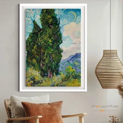 خرید تابلو نقاشی سرو - سرو – تابلو نقاشی های ون گوگ - اسپو دکور