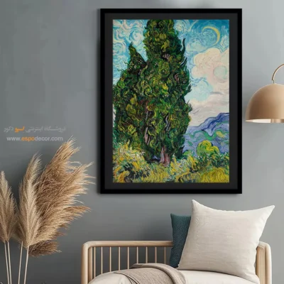 خرید تابلو نقاشی سرو - سرو – تابلو نقاشی های ون گوگ - اسپو دکور