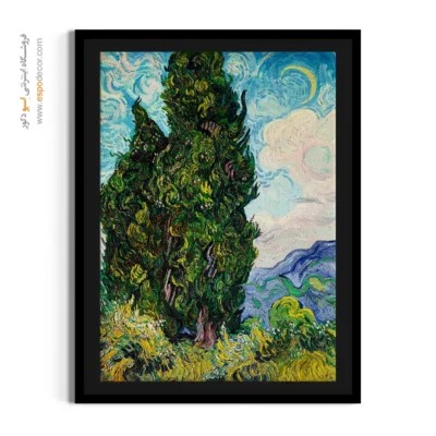 خرید تابلو نقاشی سرو - سرو – تابلو نقاشی های ون گوگ - اسپو دکور