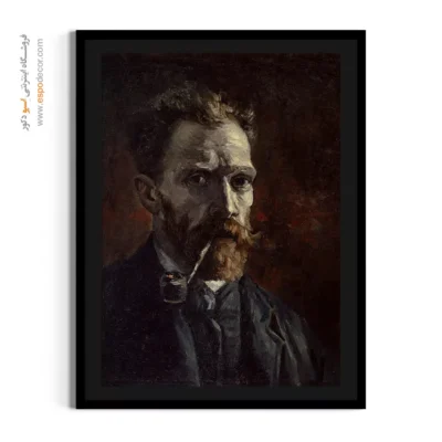 تابلو خاص هدیه - سلف پرتره با پیپ – تابلو نقاشی های ون گوگ - اسپو دکور