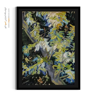 تابلو مناسب کافی‌شاپ - شکوفه شاخه های اقاقیا – تابلو نقاشی های ون گوگ - اسپو دکور