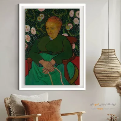 تابلو تزئینی اتاق خواب - مادام رولین در حال تکان دادن گهواره – تابلو نقاشی های ون گوگ - اسپو دکور