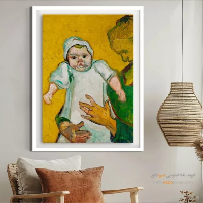 تابلو دکوراتیو نشیمن - مادام رولین و بچه اش – تابلو نقاشی های ون گوگ - اسپو دکور