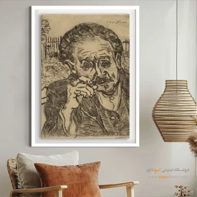 تابلو خاص دیواری - مردی در حال سیگار کشیدن – تابلو نقاشی های ون گوگ - اسپو دکور