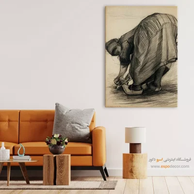 خرید تابلو نقاشی معروف - هویج کش – تابلو نقاشی های ون گوگ - اسپو دکور