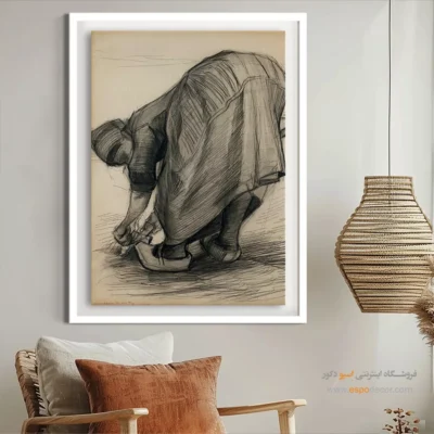 خرید تابلو نقاشی معروف - هویج کش – تابلو نقاشی های ون گوگ - اسپو دکور