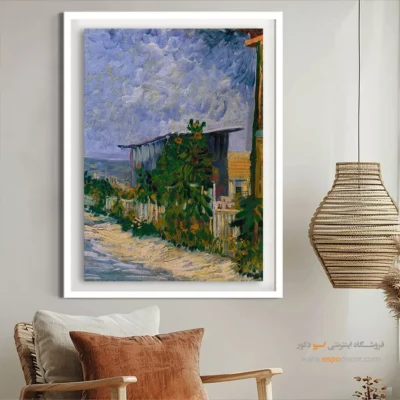 تابلو نقاشی فریم دار - پناهگاه در مونمارتر – تابلو نقاشی های ون گوگ - اسپو دکور
