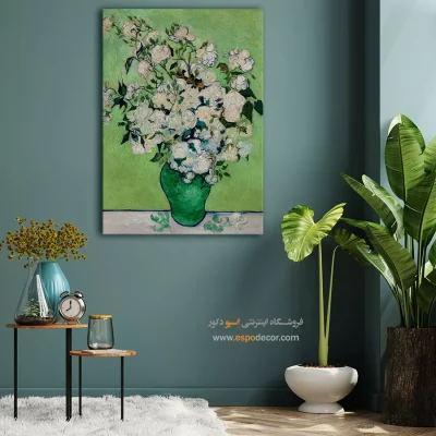 تکنیک نقاشی ون گوگ - گل رز – تابلو نقاشی های ون گوگ - اسپو دکور