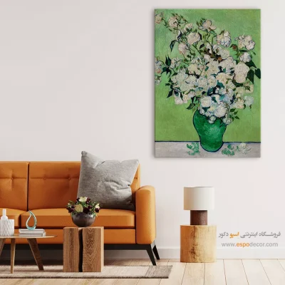 تکنیک نقاشی ون گوگ - گل رز – تابلو نقاشی های ون گوگ - اسپو دکور