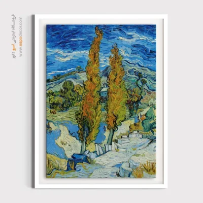 تابلو برای روز پدر - صنوبرها در سنت رمی – تابلو نقاشی های ون گوگ - اسپو دکور
