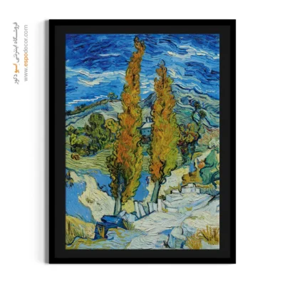 تابلو برای روز پدر - صنوبرها در سنت رمی – تابلو نقاشی های ون گوگ - اسپو دکور