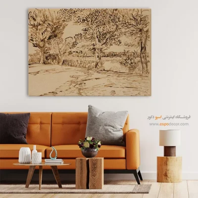 خرید هدیه عاشقانه - منظره در آرل – تابلو نقاشی های ون گوگ - اسپو دکور