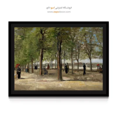 تابلو ون گوگ دیجیتال - تراس در باغ های لوکزامبورگ – تابلو نقاشی های ون گوگ - اسپو دکور