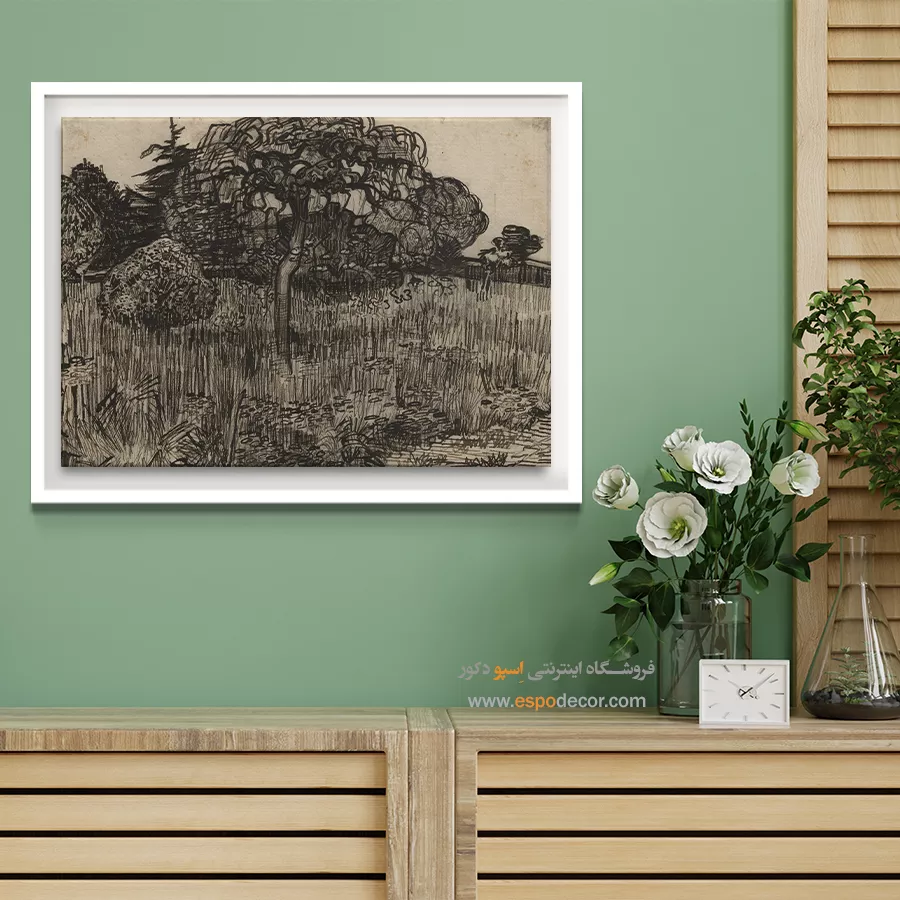 خرید تابلو نقاشی ون گوگ - درخت گریان – تابلو نقاشی های ون گوگ - اسپو دکور