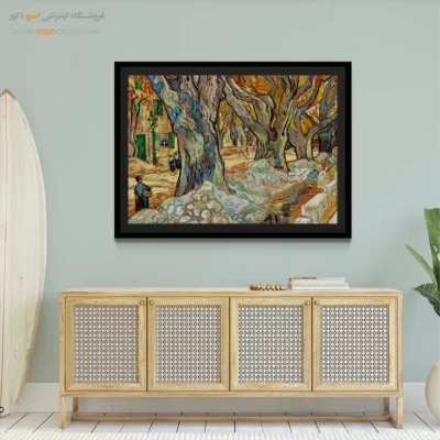 خرید تابلو اتاق خواب - درختان چنار بزرگ – تابلو نقاشی های ون گوگ - اسپو دکور